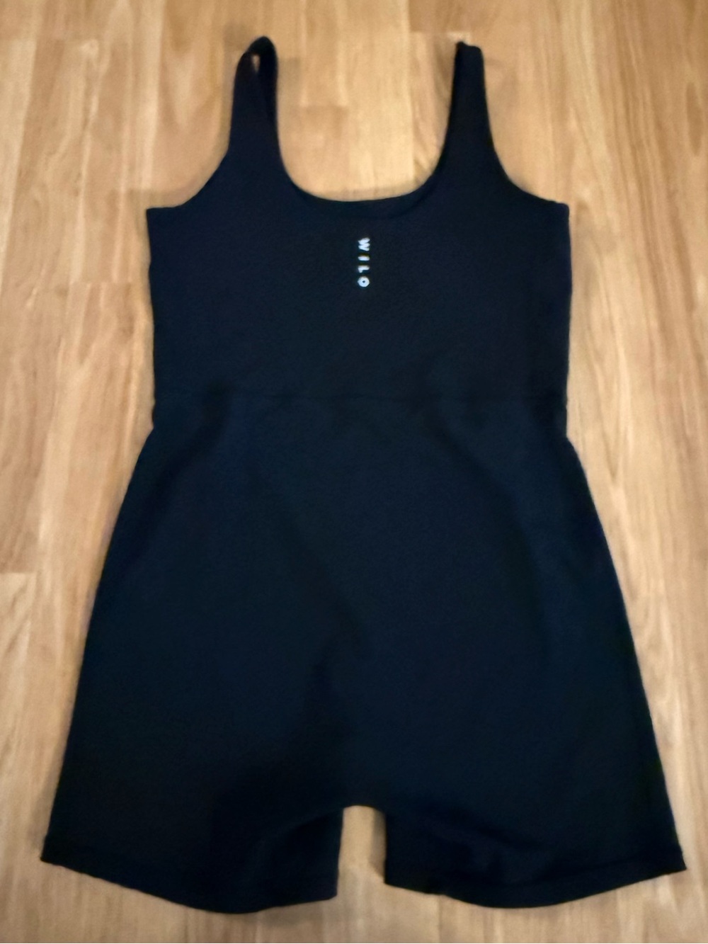EUC Women’s Wilo The Label Black Ribbed Active Romper - Size Large - Picture 2 of 3